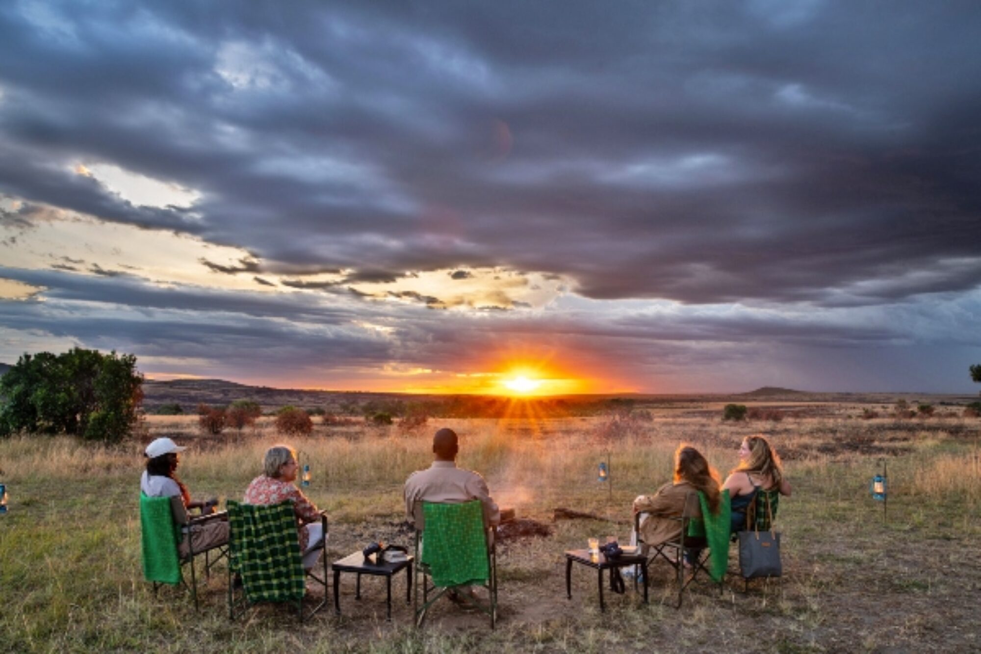 Cropped Sundowner In Masai Mara Kenya